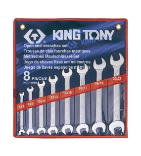 Bộ cờ lê miệng 8 chi tiết 6-22mm Kingtony 1108MR