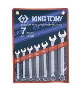 Bộ cờ lê vòng miệng 7 chi tiết 10-19mm Kingtony 1207MR