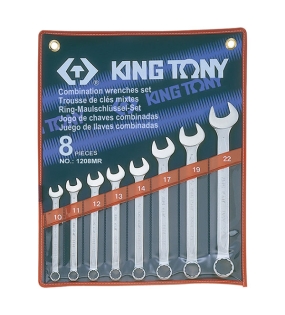 Bộ cờ lê vòng miệng 8 chi tiết 10-22mm Kingtony 1208MR