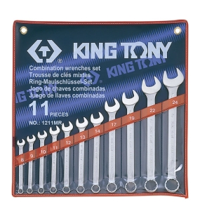 Bộ cờ lê vòng miệng 11 chi tiết 8-24mm Kingtony 1211MR