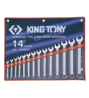 Bộ cờ lê vòng miệng 14 chi tiết 5/16-1/4″ Kingtony 1214SR