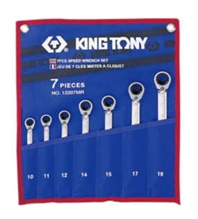 Bộ cờ lê vòng miệng 7 chi tiết 10-19mm Kingtony 12207MR
