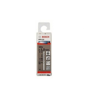Mũi khoan INOX HSS-Co 1.5mm (hộp 10 mũi) Bosch 2608585873