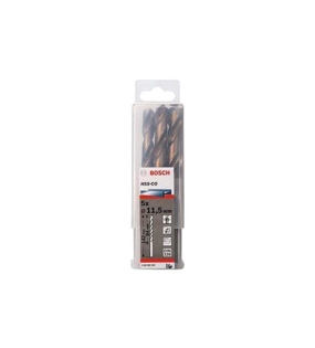 Mũi khoan INOX HSS-Co 11.5mm (hộp 5 mũi) Bosch 2608585902