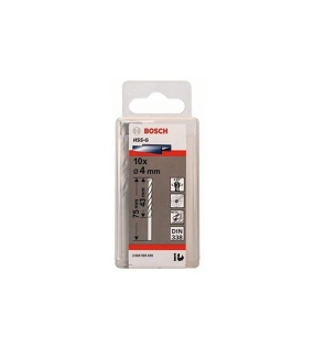 Mũi khoan sắt HSS-G 4mm (hộp 10 mũi) Bosch 2608595059