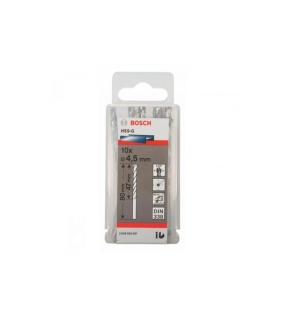 Mũi khoan sắt HSS-G 4.5mm (hộp 10 mũi) Bosch 2608595061
