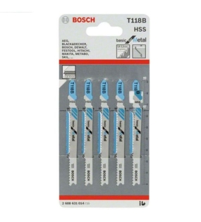 Lưỡi cưa lọng T 118 B &#8211; Sắt 5 lưỡi Bosch 2608631014