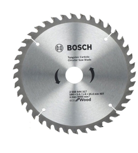 Lưỡi cưa gỗ 180&#215;25.4mm T40 Bosch 2608644317