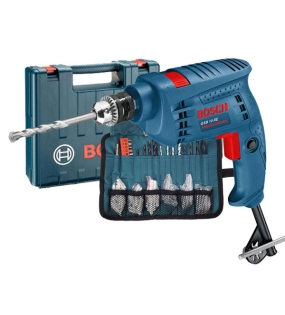 Máy khoan động lực 10mm (valy nhựa, bộ mũi khoan, đầu vít) Bosch GSB 10 RE SET