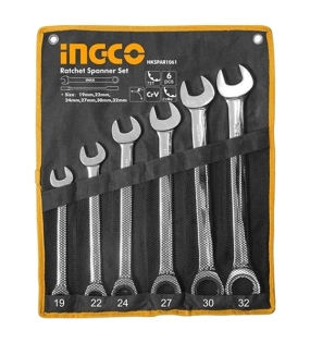Bộ 6 cờ lê vòng miệng hai chiều 19- 32mm INGCO HKSPAR1061