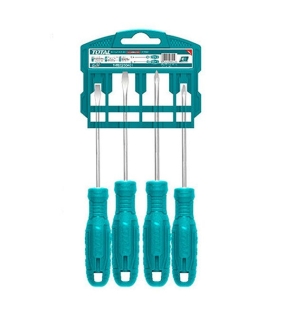 Bộ 4 tua vít dẹp và bake Total THTDC250401