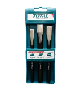 Bộ 3 đục dẹp nhọn Total THT42K0301
