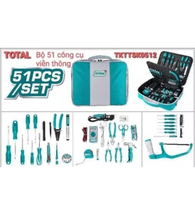Bộ dụng cụ viễn thông 51 chi tiết Total TKTTSK0512