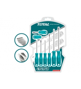 Bộ 8 tua vít dẹp và bake  Total THTDC250801
