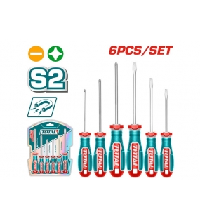 Bộ 6 tua vít dẹp và bake Total TKSDS0626