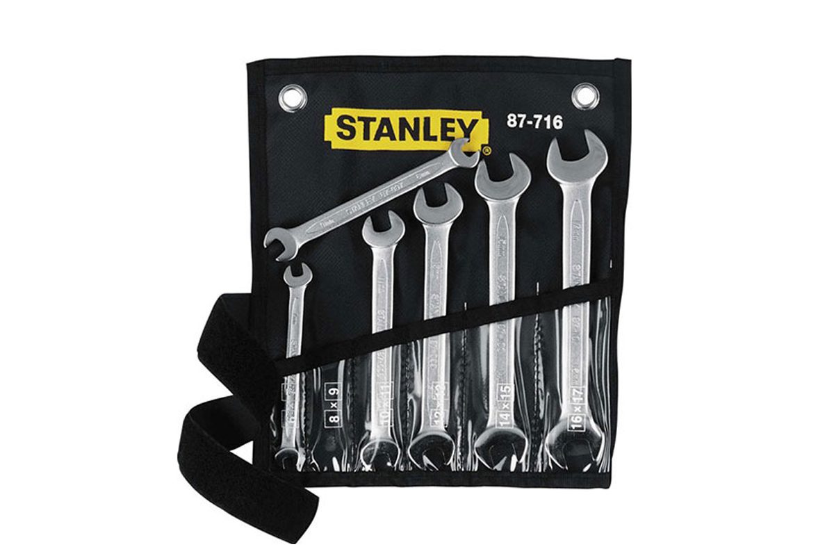 Cờ lê 2 đầu miệng hệ in (bộ 6 cây) Stanley 87-716-1