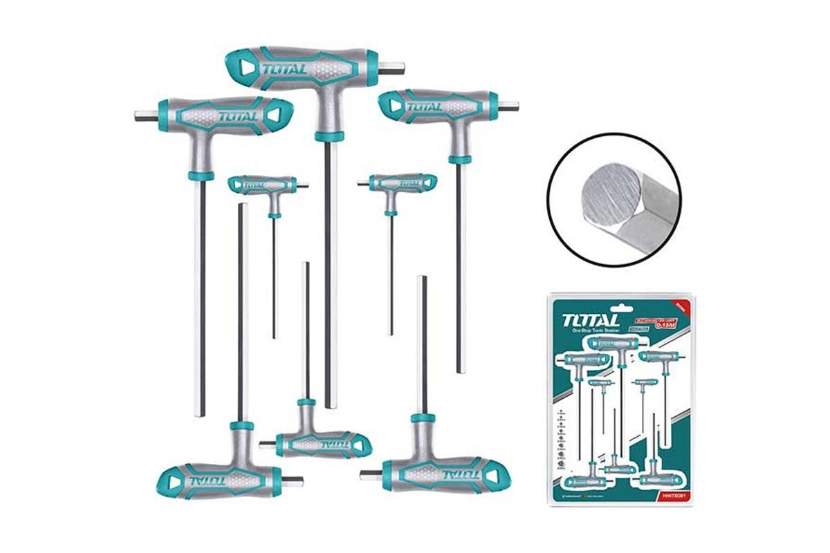 Bộ 8 chìa lục giác tay cầm chữ T Total THHW8081