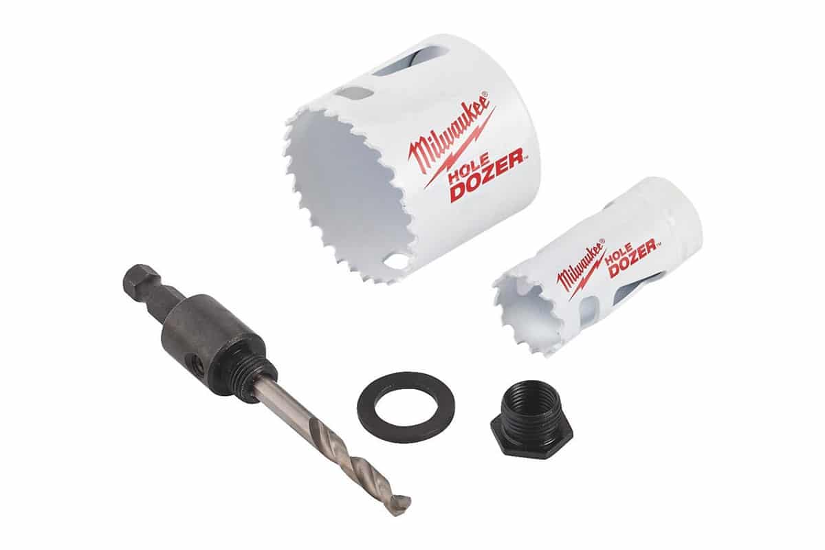 Bộ định vị khoan khóa cửa bao gồm lưỡi khoét lỗ Milwaukee 49-22-4063