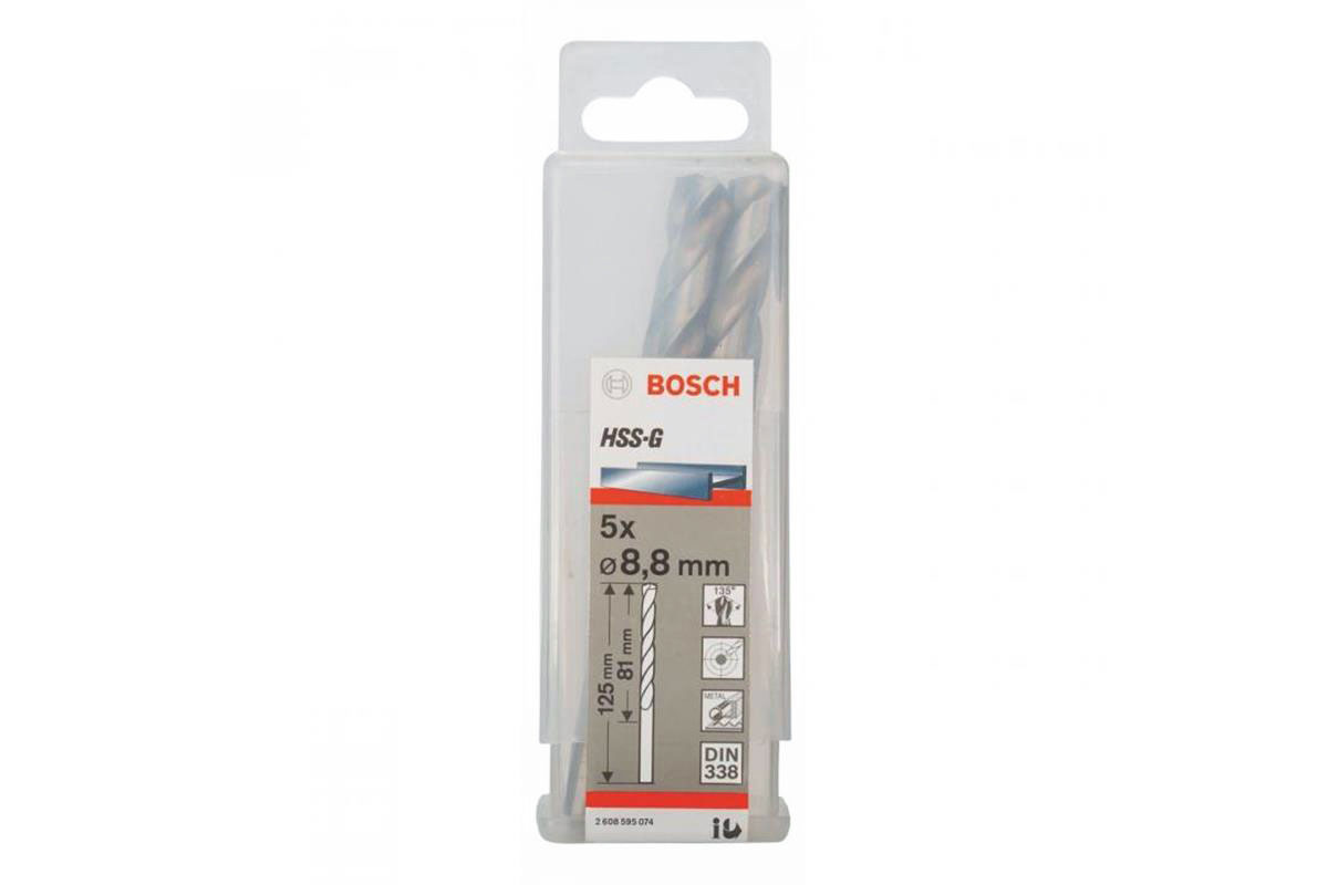 Mũi khoan sắt HSS-G 8.8mm (hộp 5 mũi) Bosch 2608595074