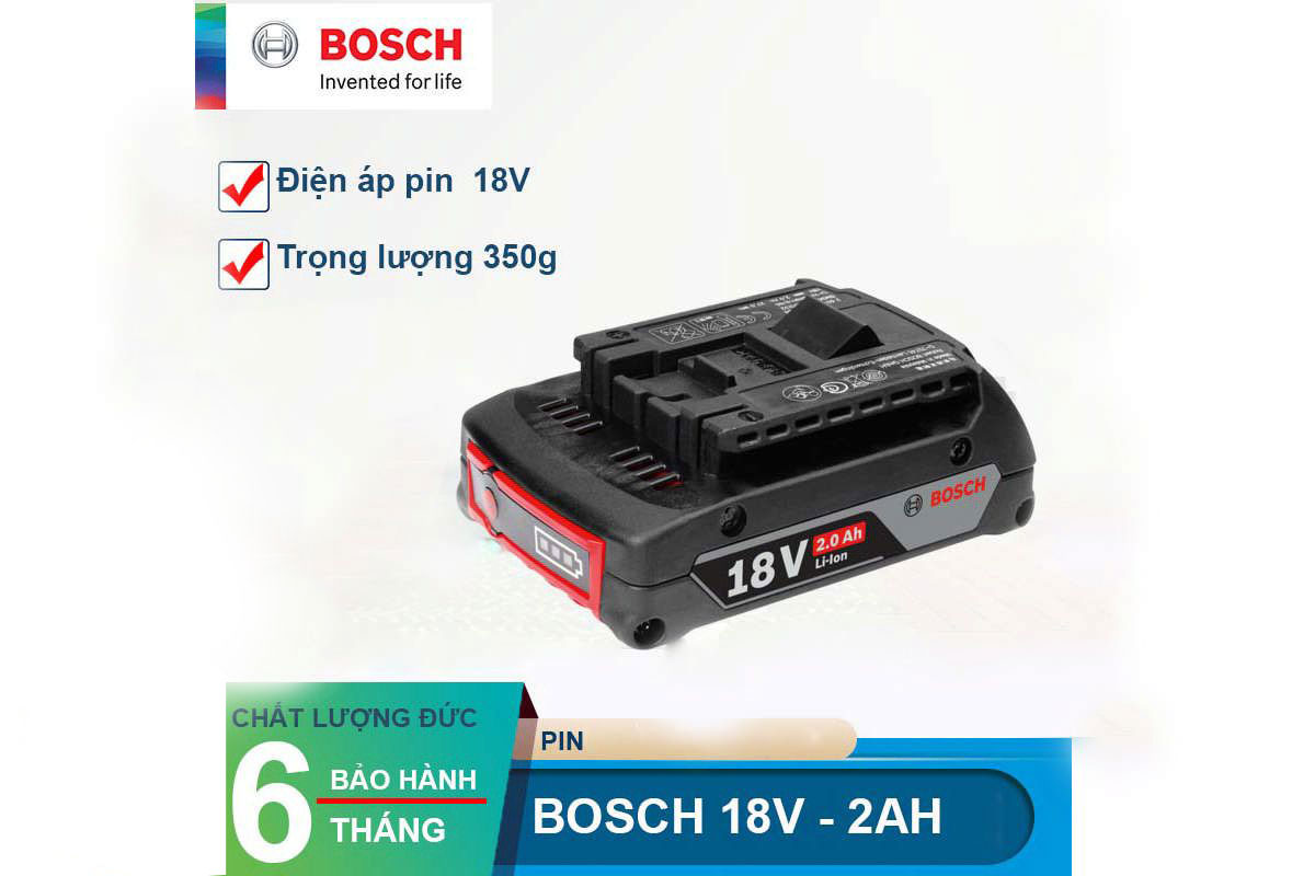 Pin Lion 18V/ 2.0Ah Bosch 1600A001CG