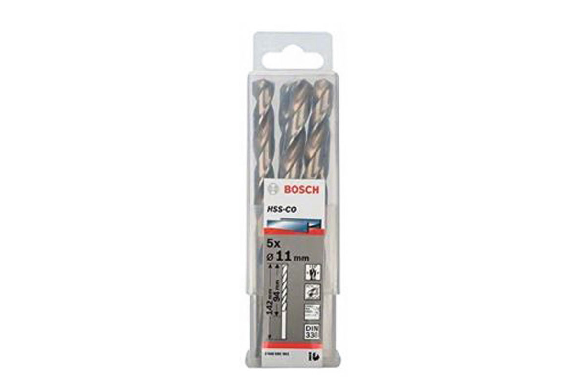 Mũi khoan INOX HSS-Co 11mm (hộp 5 mũi) Bosch 2608585901