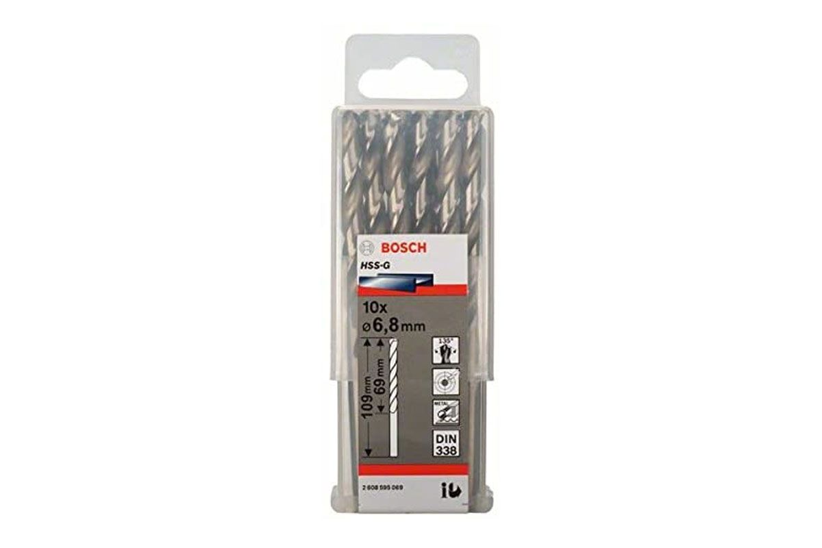 Mũi khoan sắt HSS-G 6.8mm (hộp 10 mũi) Bosch 2608595069