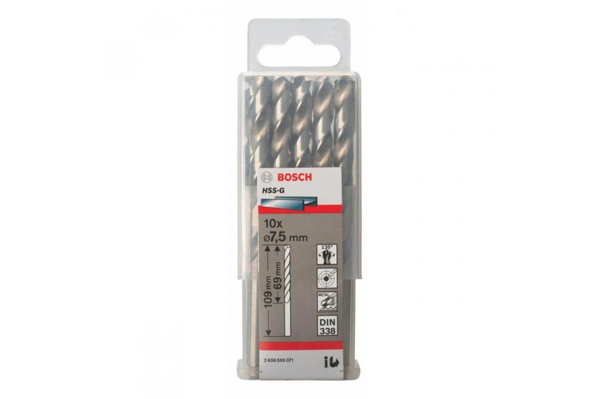Mũi khoan sắt HSS-G 7.5mm (hộp 10 mũi) Bosch 2608595071