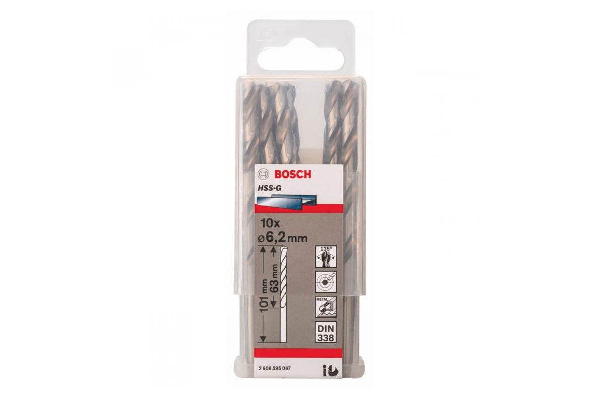 Mũi khoan sắt HSS-G 7.2mm (hộp 10 mũi) Bosch 2608595337