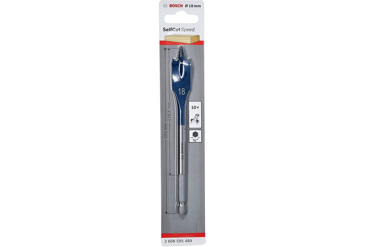Mũi khoét gỗ đuôi cá 18x152mm Bosch 2608595489