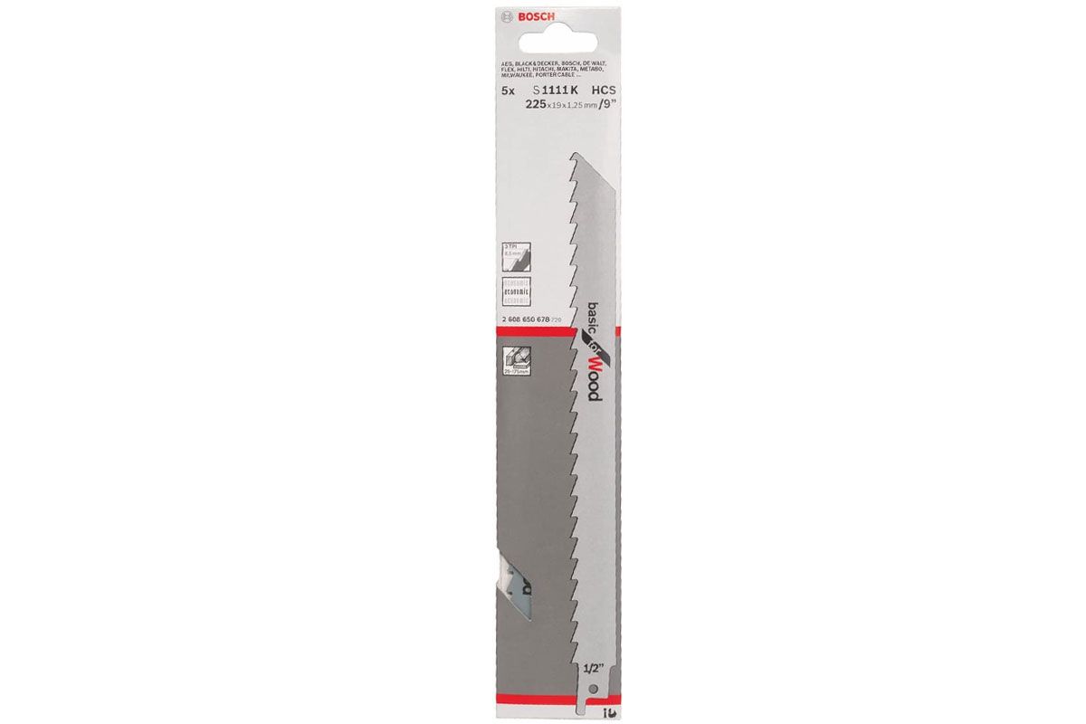 Lưỡi cưa kiếm S 1111 K - Gỗ 5 lưỡi Bosch 2608650678
