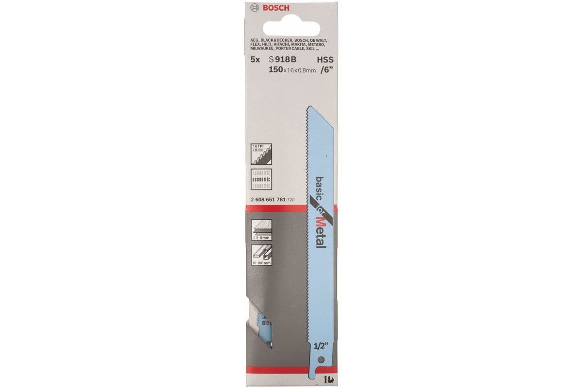 Lưỡi cưa kiếm S 918 BF - Sắt 5 lưỡi Bosch 2608651781