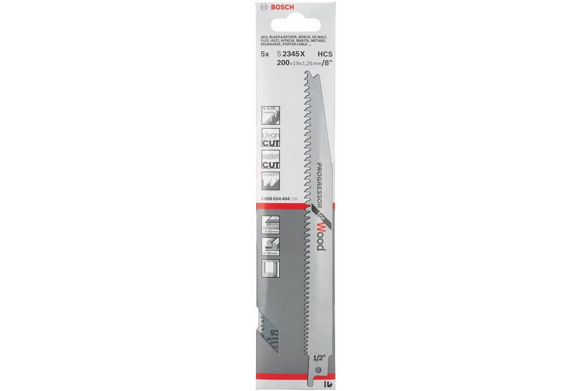 Lưỡi cưa kiếm S 2345 X - Gỗ 5 lưỡi Bosch 2608654404