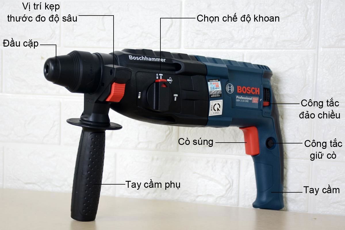 Máy khoan bê tông 3 chức năng Bosch GBH 2-24 DFR