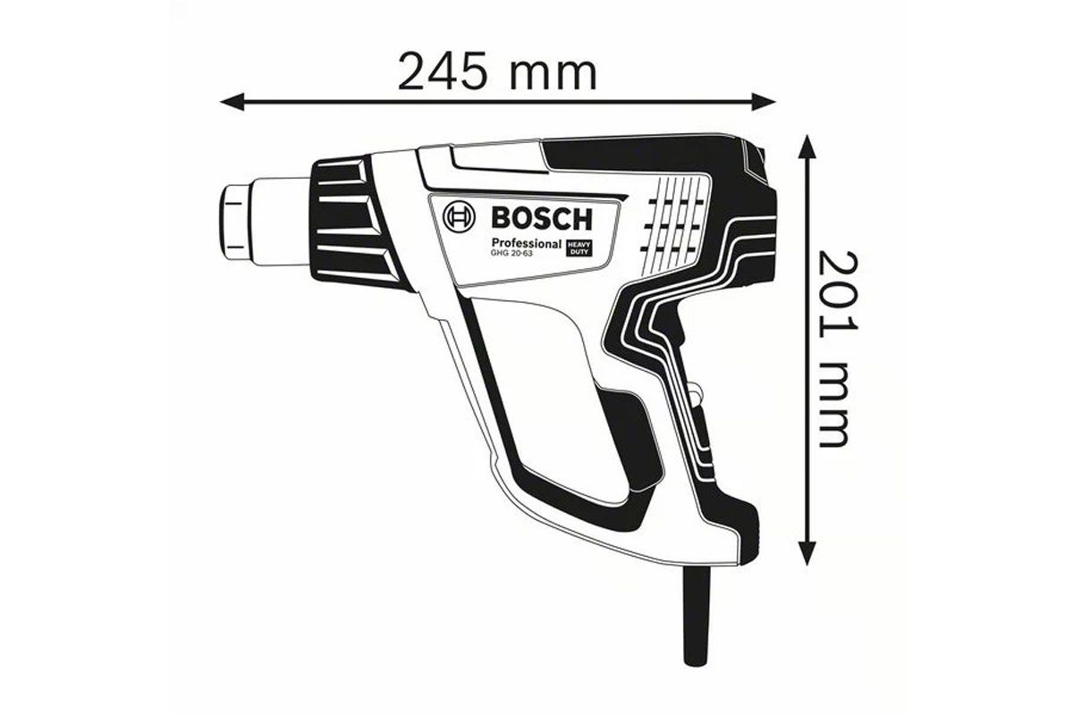 Máy thổi hơi nóng Bosch GHG 20-63