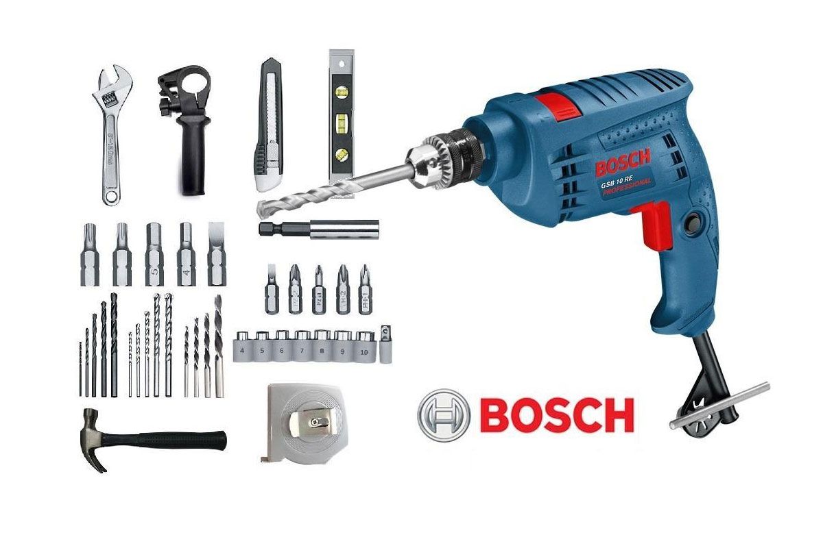 Bộ máy khoan động lực 10mm Bosch GSB 10 RE SET100