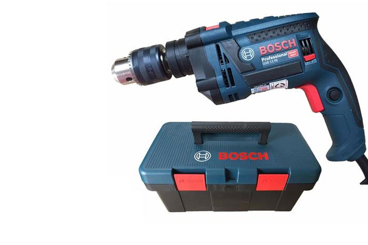 Máy khoan động lực 13mm và hộp công cụ Bosch GSB 13 RE (FREEDOM)