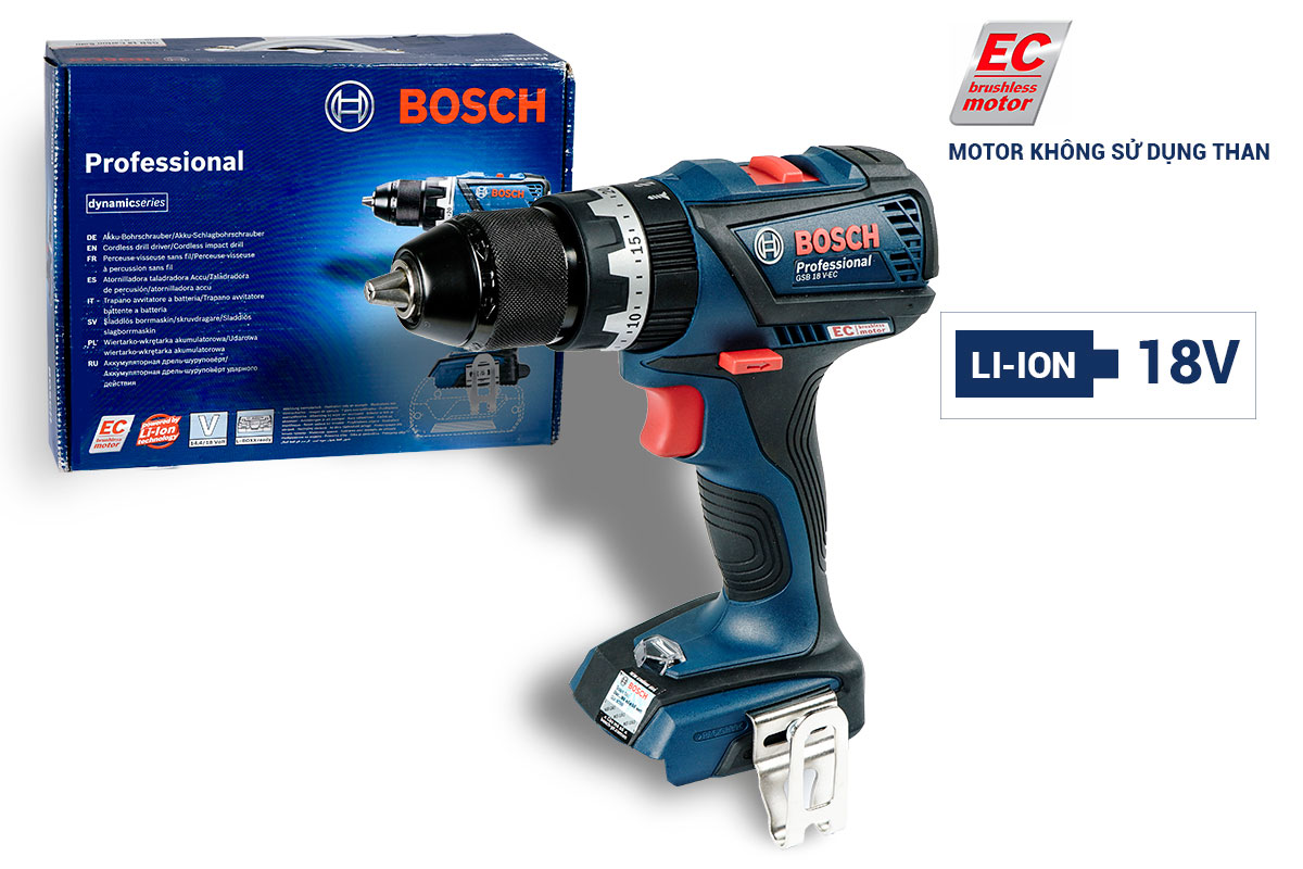 Thân máy khoan pin 18V Bosch GSB 18V-EC (SOLO)