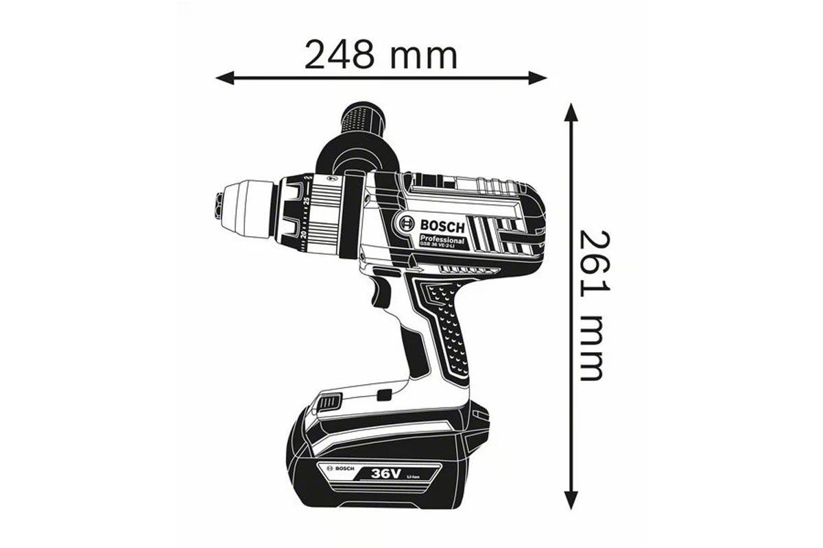Máy khoan động lực pin 36V Bosch GSB 36-VE-2-LI