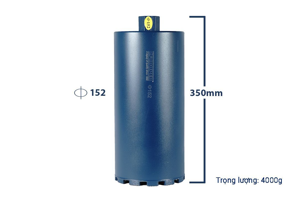 Mũi khoan rút lõi bê tông Ø152x350mm CFCooper DCB152350