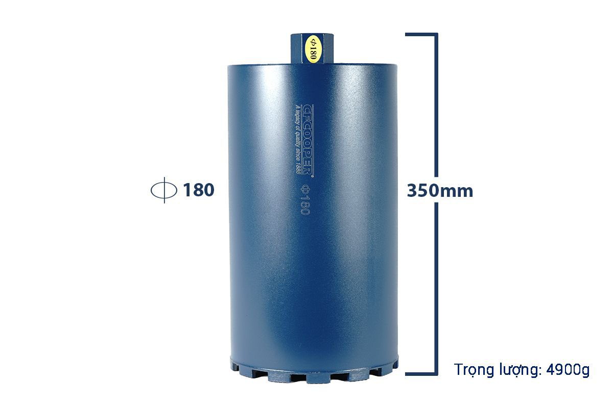 Mũi khoan rút lõi bê tông Ø180x350mm CFCooper DCB180350