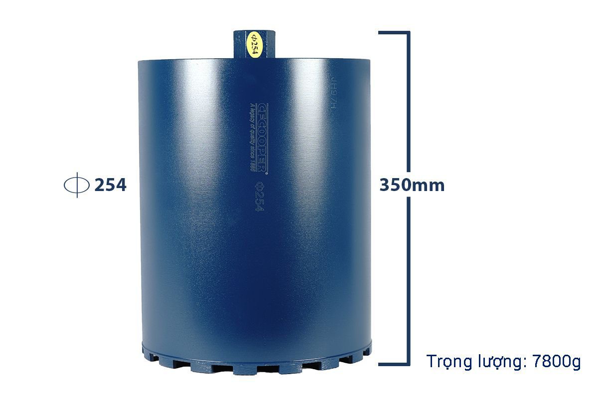 Mũi khoan rút lõi bê tông Ø254x350mm CFCooper DCB254350