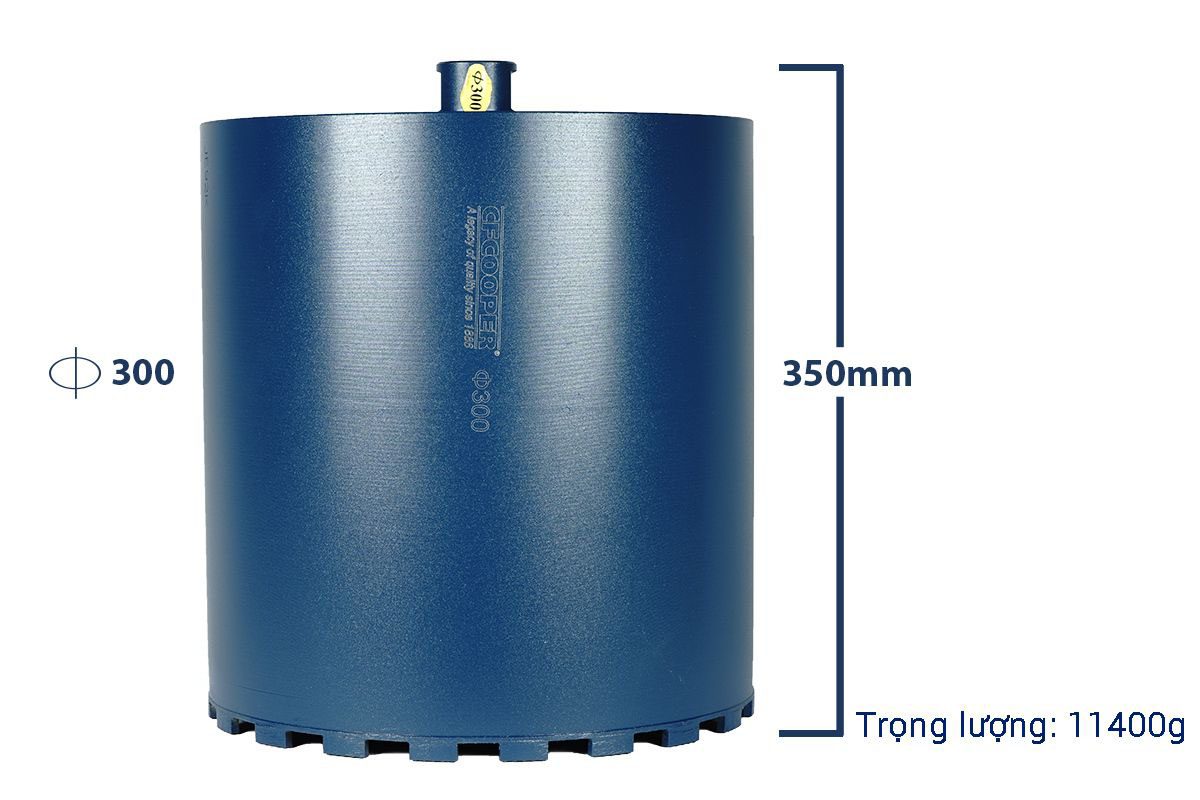 Mũi khoan rút lõi bê tông Ø300x350mm CFCooper DCB300350