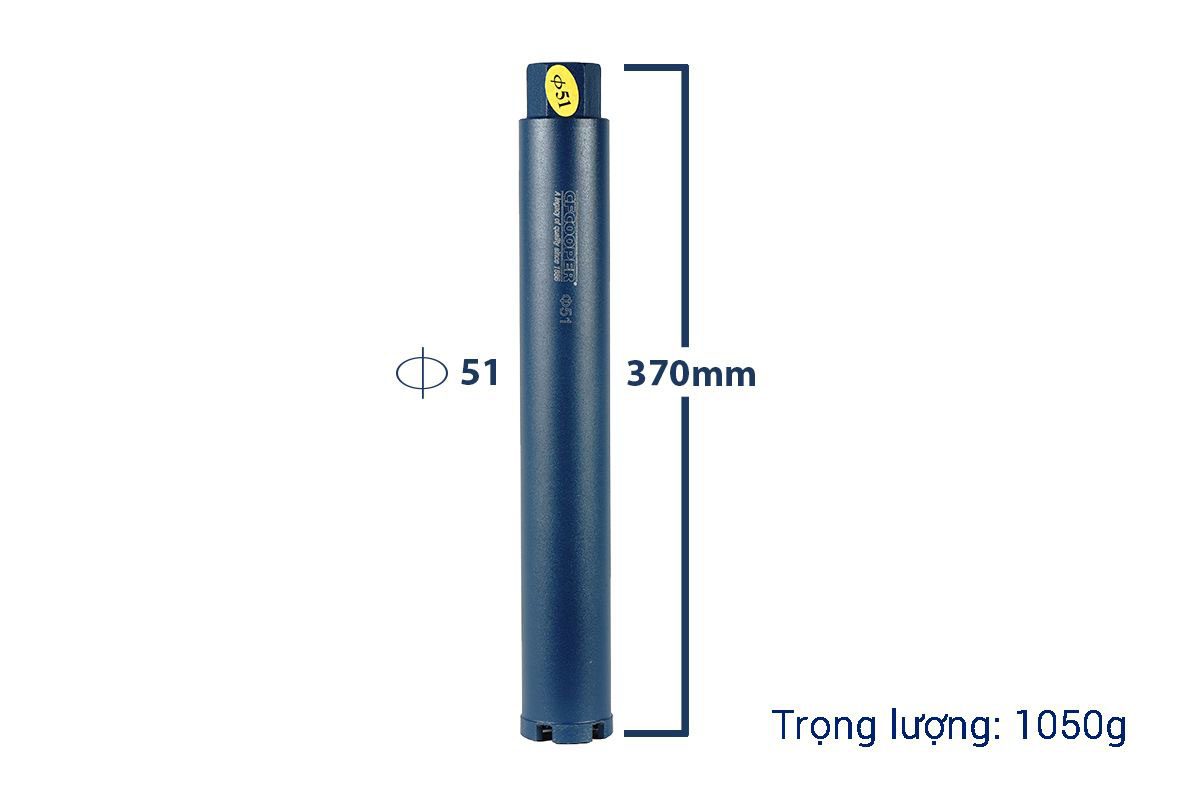 Mũi khoan rút lõi bê tông Ø51x370mm CFCooper DCB51370