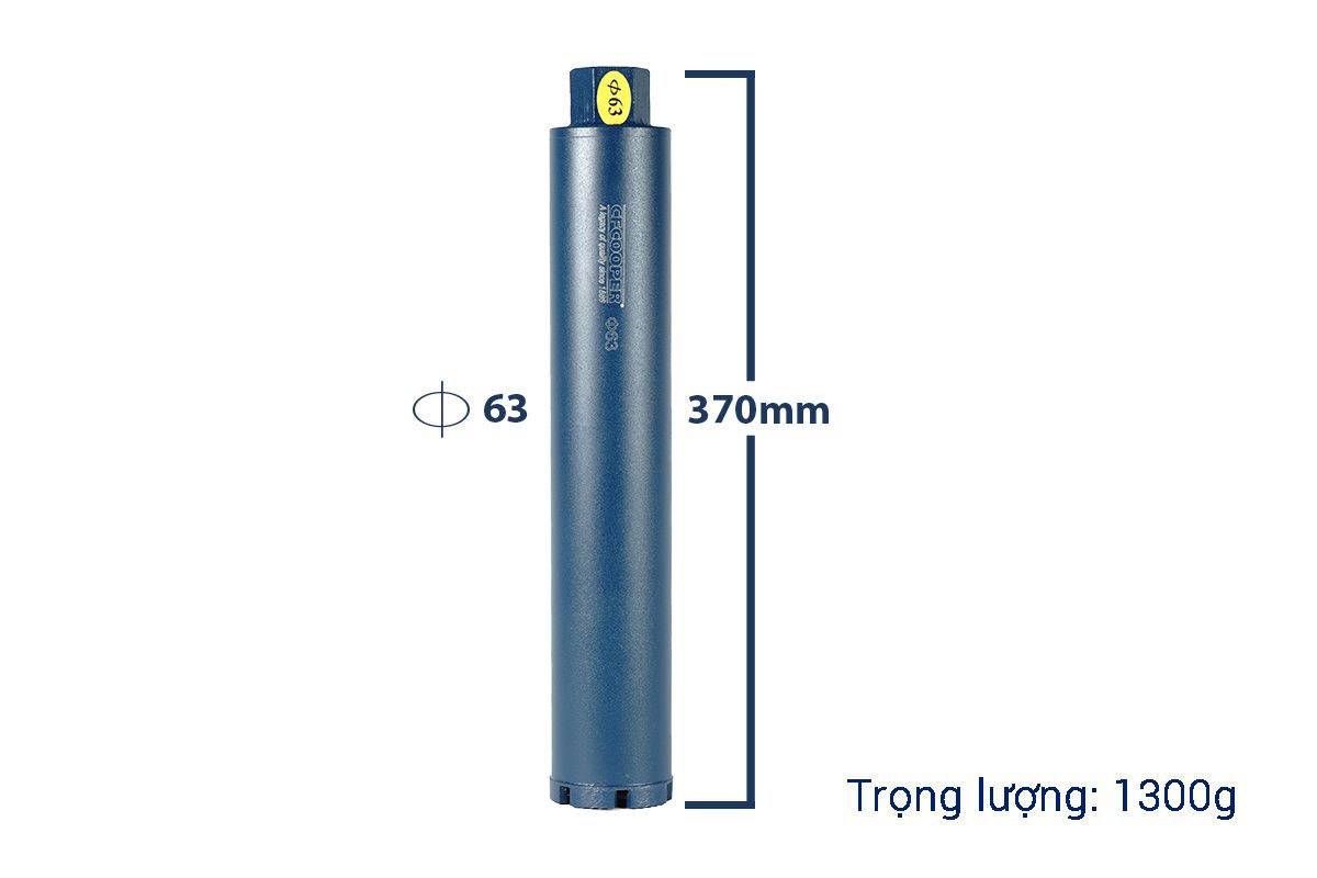 Mũi khoan rút lõi bê tông Ø63x370mm CFCooper DCB63370
