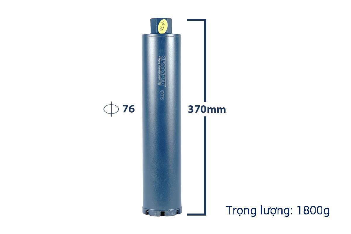 Mũi khoan rút lõi bê tông Ø76x370mm CFCooper DCB76370