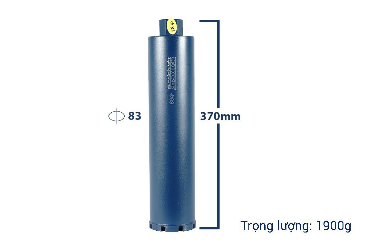 Mũi khoan rút lõi bê tông Ø83x370mm CFCooper DCB83370