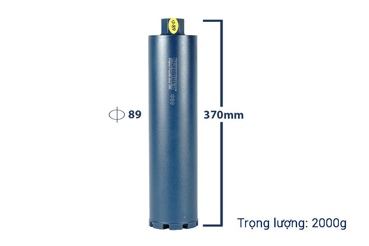 Mũi khoan rút lõi bê tông Ø89x370mm CFCooper DCB89370