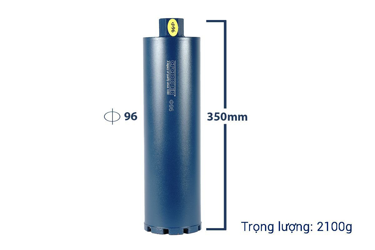 Mũi khoan rút lõi bê tông Ø96x350mm CFCooper DCB96350