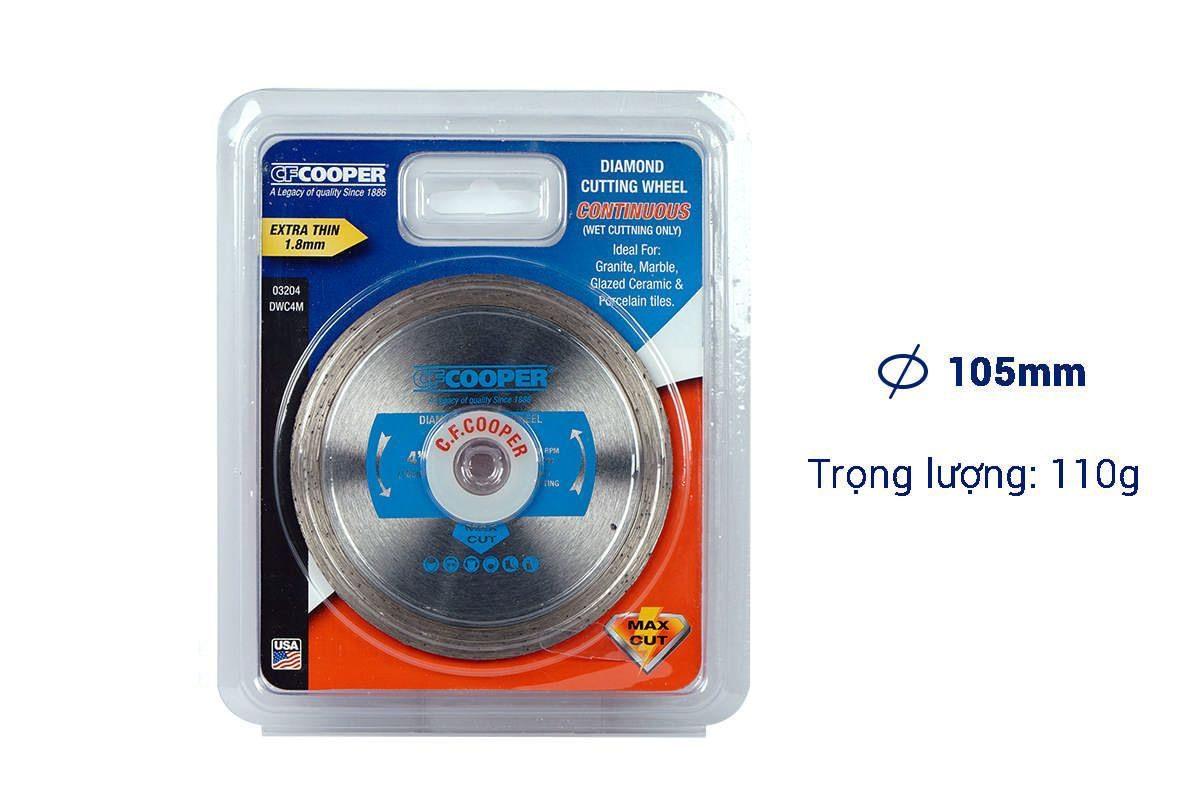 Lưỡi cắt kim cương 105x1.8x20mm CFCooper DWC4M