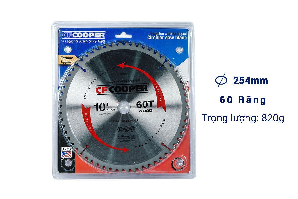 Lưỡi cưa gỗ 255mm x 60T CFCooper SW10060